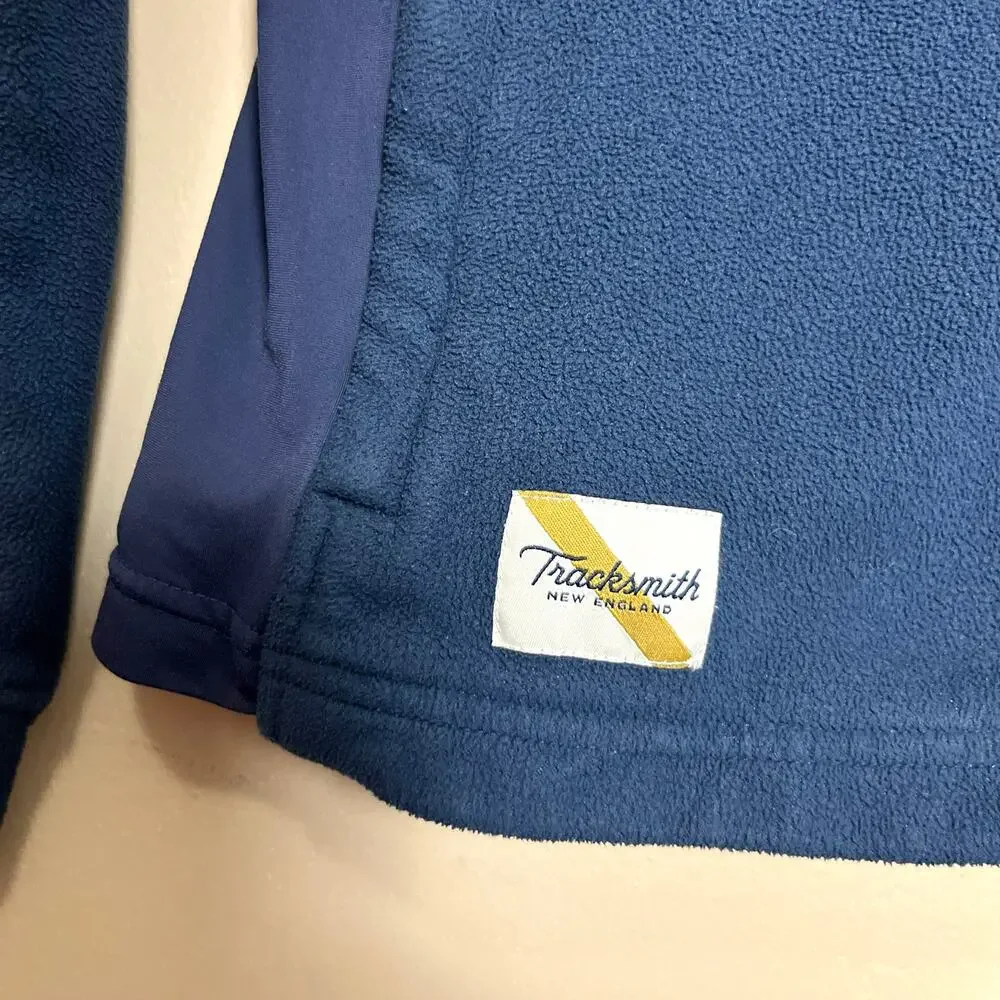 Tracksmith Franklin Fleece Jacket Dark Blue Navy